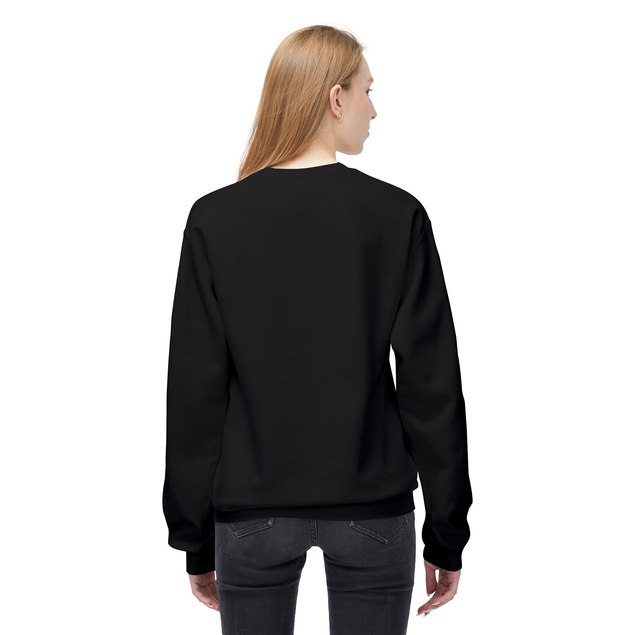 Stylish Women's Black Fleece Crewneck Sweatshirt