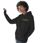 Stylish Women's Black Three-Panel Fleece Hoodie