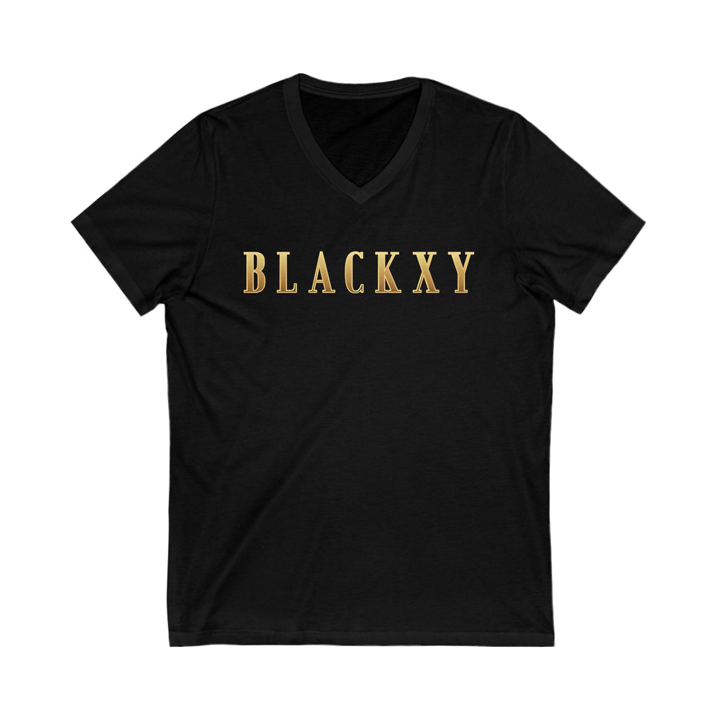 Stylish Women V-Neck Tee with Bold BLACKYY Design