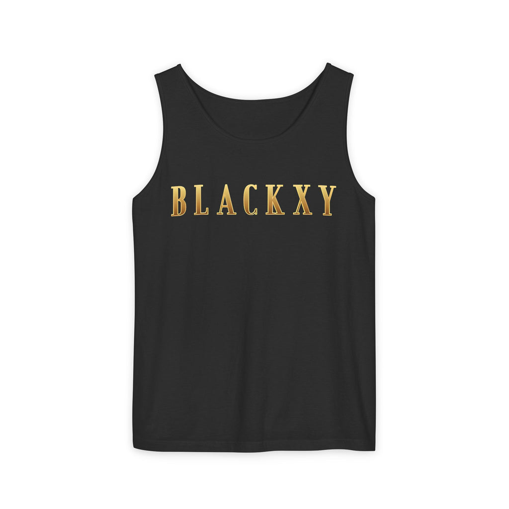 Gold Foil Lettered Men's Garment-Dyed Tank Top
